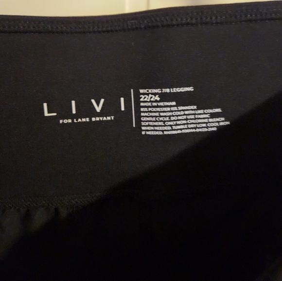 Livi Black, Pink, and Orange Colorblock Leggings 22/24 - Picture 3 of 4